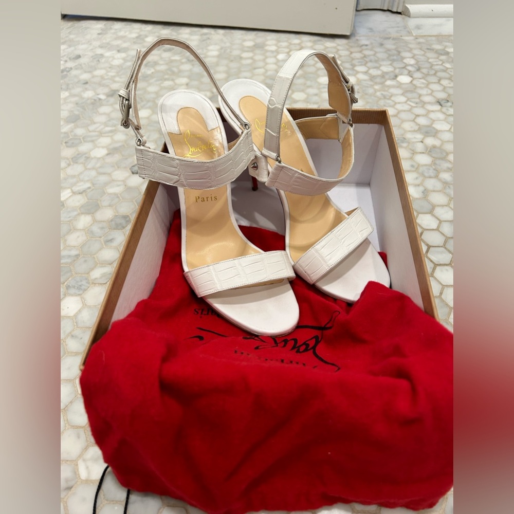 Christian Louboutin Sova Alligator Heel